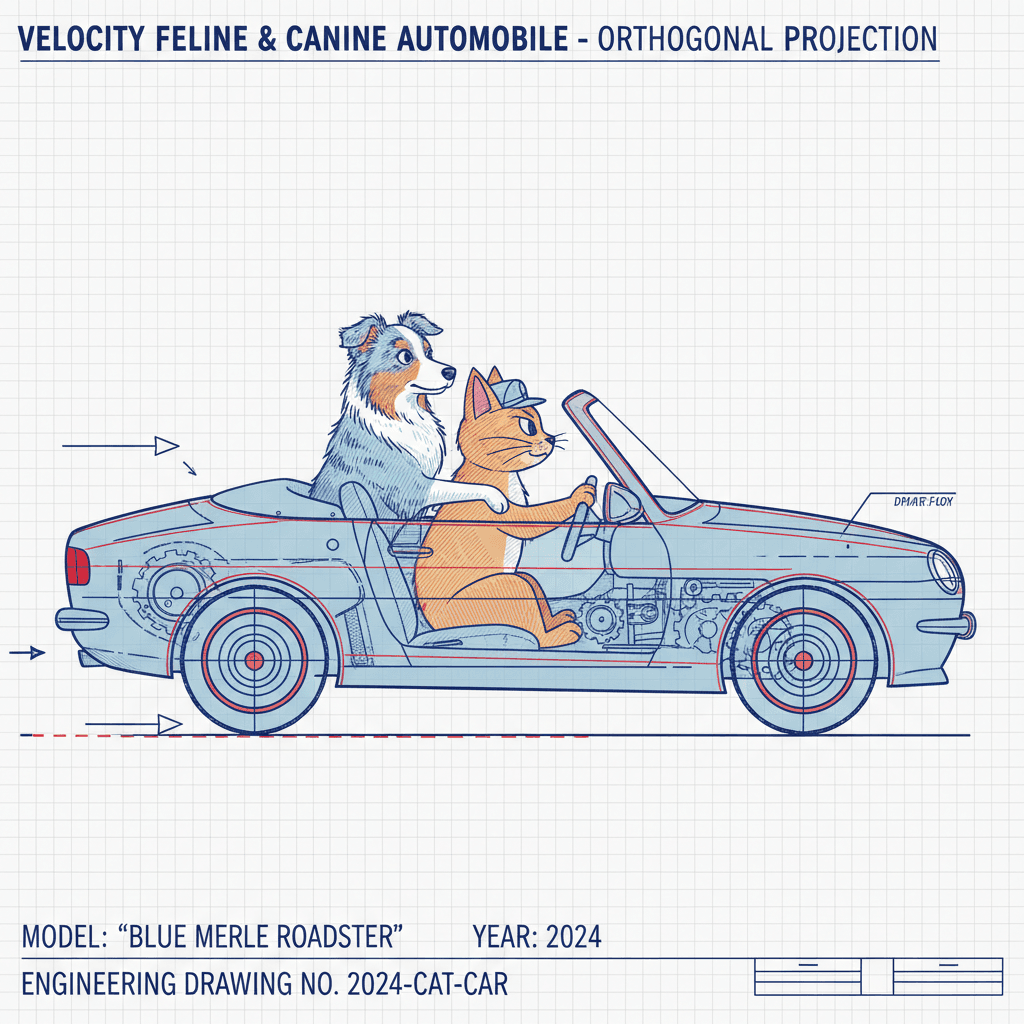Art movement/medium: technical blueprint schematic aesthetic; Rendering technique: precise, clean lines with orthogonal projections and subtle cross-hatching for shading; Color palette scheme: monochromatic cool blue and white with minimal red accent lines for emphasis; Lighting mood + source: evenly diffused overhead light with no shadows, creating a flat, illustrative feel; Texture/material/surface: smooth, matte surface resembling drafting paper with faint grid lines; Compositional approach: clear, structured layout with a strong sense of order and detailed linear elements; inspired by architectural and engineering drawings
Model: gemini:gemini-2.5-flash-image
