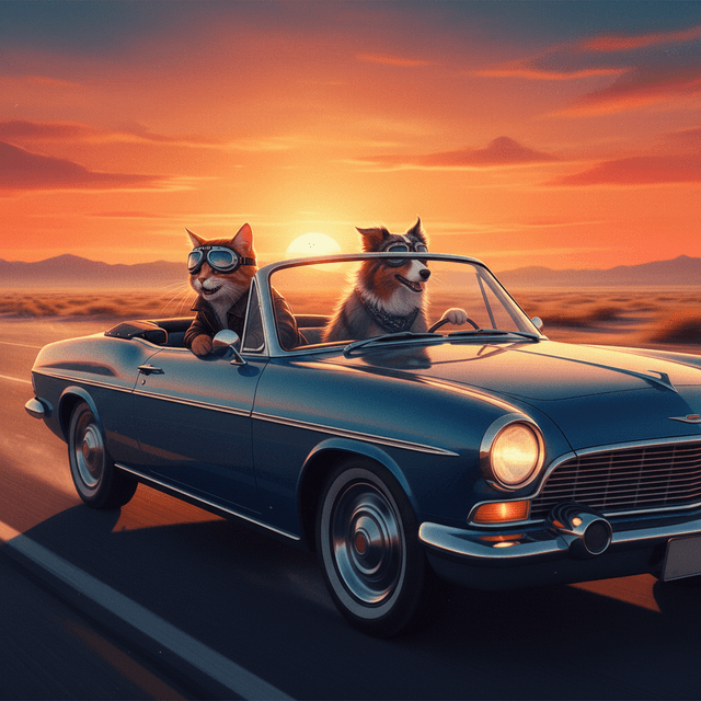 Sunset chrome symphony: directional, high-contrast lighting; warm-to-cool duotone gradient; crisp digital rendering with edge fidelity; subtle motion blur in background; volumetric haze and reflective surfaces; cinematic framing with camera-aware perspective; painterly yet precise strokes; filmic grain and color grading influenced by digital concept art
Model: gemini:gemini-2.5-flash-image