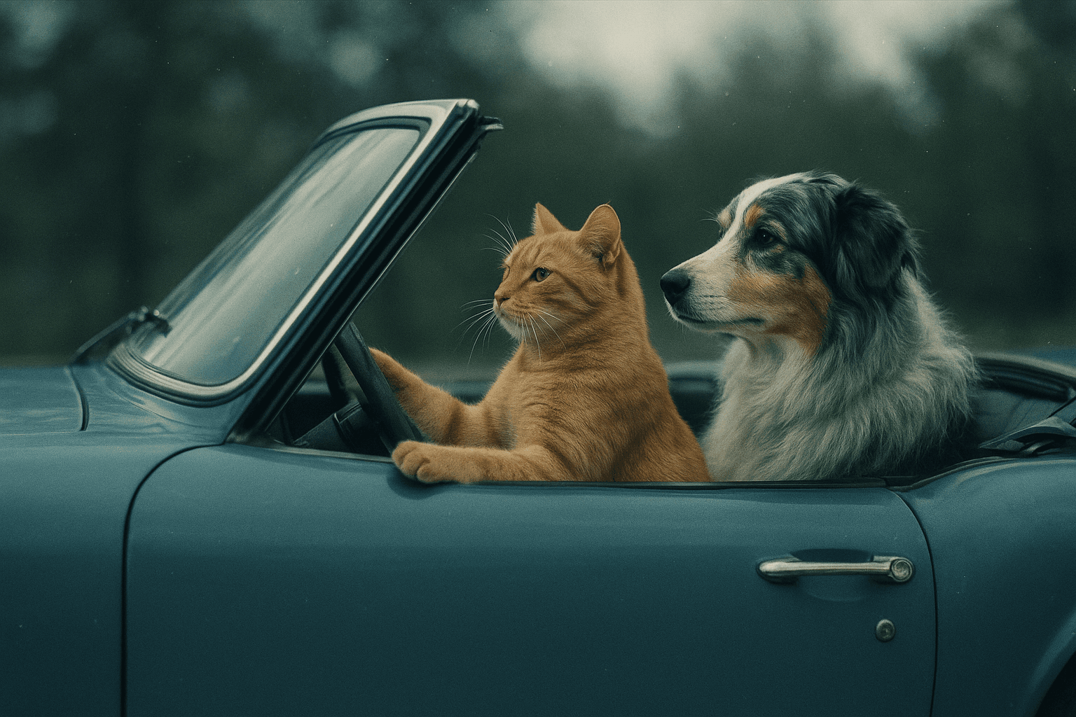 Analog film photography aesthetic; cool desaturated teal-gray monochrome palette with selective contrast; subtle film grain and light scratches; gentle cross-processed color casts at highlights; shallow depth with tilt-shift bokeh effects; low-angle cinematic framing and restrained dynamic range; nostalgic, contemplative mood
Model: openai:gpt-image-1-mini