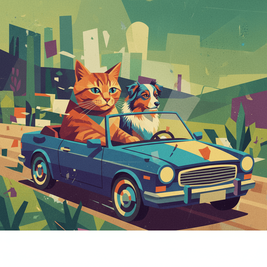 Geometric cubist fragmentation with bold intersecting planes; vibrant complementary color blocking; sharp angular contours and layered dimensional facets; dynamic high-contrast lighting with stark directional shadows; textured mixed-media surface integration; abstracted spatial relationships with multiple perspectives; inspired by synthetic cubism and contemporary digital collage techniques
Model: gemini:gemini-2.5-flash-image