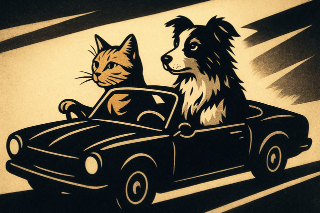 Shadow theatre aesthetic with stark silhouettes and intricate cut-out details; rendering technique: high-contrast graphic forms with crisp edges and minimal internal detail; color palette: limited chiaroscuro palette of deep charcoal and luminous ivory with subtle sepia washes; lighting mood+source: dramatic directional backlighting creating long, exaggerated shadows; texture/surface: matte, smooth surfaces with subtle paper-cut textures; compositional approach: dynamic, layered composition with a strong sense of depth and narrative storytelling; inspired by traditional shadow puppetry and modern graphic novel illustration
Model: openai:gpt-image-1-mini