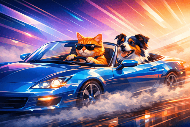 Prismatic lightscape with directional, high-contrast illumination; soft, airy fog and shallow atmospheric depth; vector-crisp digital rendering with edge fidelity; dynamic perspective cues and motion suggestions; glossy reflections and precise rim highlights; cinematic framing with camera-aware composition; ambient, non-human-centric abstraction inspired by modern concept art; color temperature shifts and bold, complementary splits
Model: openai:gpt-image-1.5