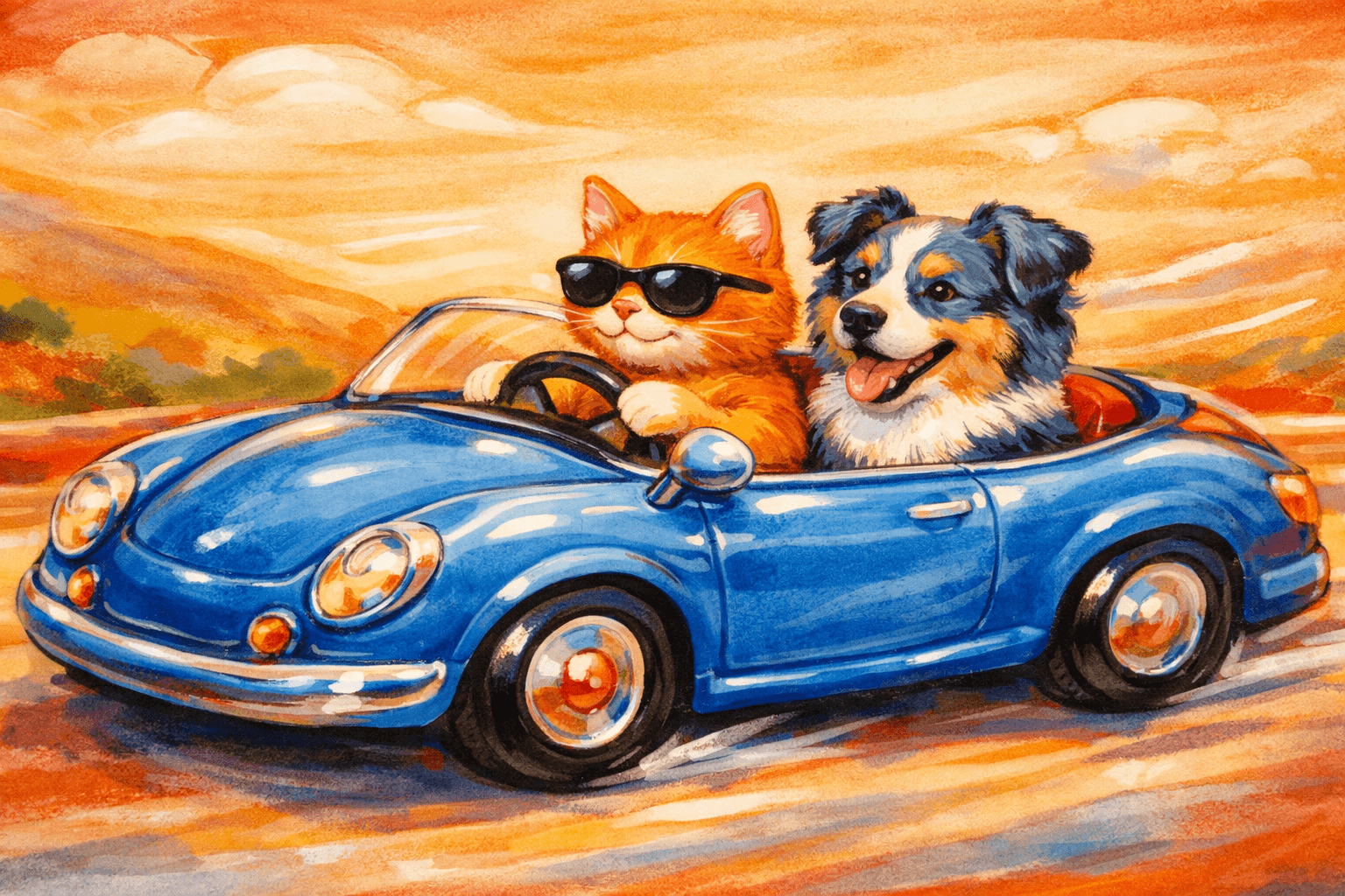 Art movement/medium: hand-painted ceramic glaze aesthetic; Rendering technique: smooth, rounded forms with subtle brushstroke textures and glossy, reflective surfaces; Color palette scheme: vibrant analogous warm tones with cool accent highlights; Lighting mood + source: soft, diffused studio lighting with gentle, luminous reflections; Texture/material/surface: polished, smooth ceramic with a slight rippled glaze effect and visible pigment variations; Compositional approach: balanced, organic forms with a focus on tactile contours and harmonious flow; inspired by traditional pottery and contemporary ceramic art
Model: openai:gpt-image-1.5