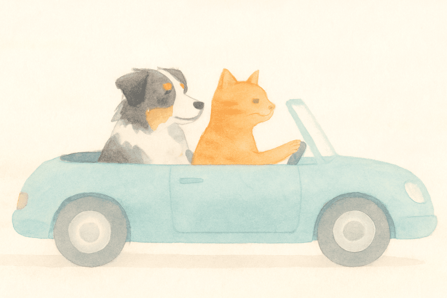 High-key soft-light watercolor aesthetic; pastel analogous palette with airy desaturation; delicate paper grain and subtle wet-on-wet washes; restrained soft highlights and minimal shadows; flat layered composition with clean negative space; gentle chromatic diffusion and light analog film grain; modern editorial illustration influence
Model: openai:gpt-image-1