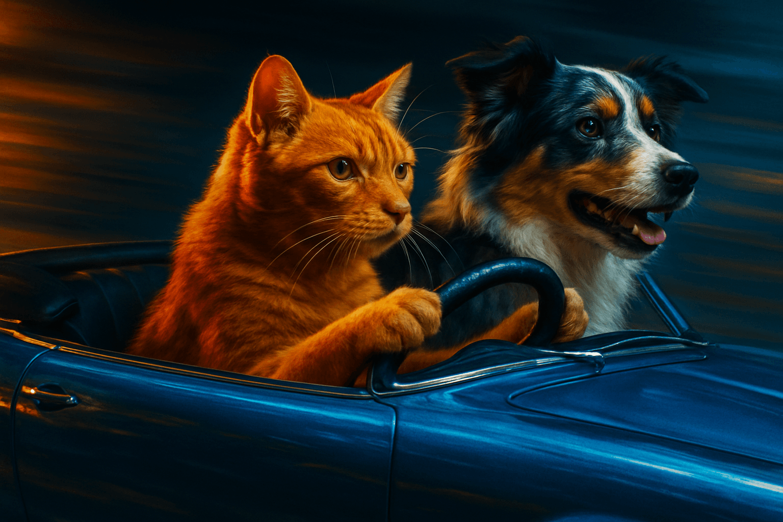 Hyperrealistic rendering with intense chromatic saturation; ultra-detailed textures with microscopic precision; dramatic chiaroscuro lighting from dual contrasting sources; cool and warm complementary color dominance; high dynamic range with specular highlight emphasis; shallow depth of field and cinematic motion blur; inspired by photorealistic digital painting and high-end commercial visualization
Model: openai:gpt-image-1