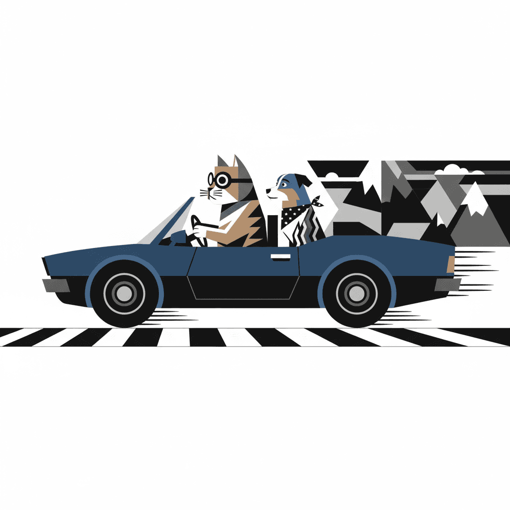 Bold geometric abstraction with monochromatic palette; sharp angular composition and high-contrast tonal blocks; precise linear elements with clean edges; minimalist flat rendering; dynamic asymmetry and rhythmic repetition; influenced by constructivist principles and modern graphic design
Model: gemini:gemini-2.5-flash-image