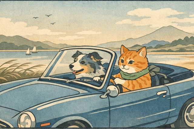 Art movement/medium: Ukiyo-e woodblock print aesthetic; Rendering technique: layered flat color planes with crisp, organic edges and subtle wood grain texture; Color palette scheme: muted, earthy tones with limited, harmonious colors and soft gradients; Lighting mood + source: soft, diffused ambient light with minimal shading and gentle highlights; Texture/material/surface: matte, textured paper with subtle organic grain; Compositional approach: balanced, flowing composition with organic lines and harmonious visual rhythm
Model: openai:gpt-image-1.5