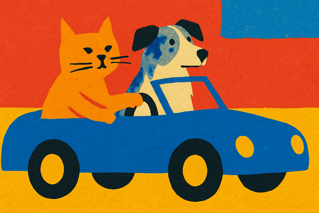 Mixed-media collage aesthetic with layered paper textures; vibrant triadic color palette featuring bold primary hues; flat, even lighting with minimal shading; rough, organic textures with visible cut edges; high-contrast graphic forms with minimal detail; dynamic, asymmetrical composition with a sense of movement; inspired by Dadaist collage techniques and contemporary graphic design
Model: openai:gpt-image-1