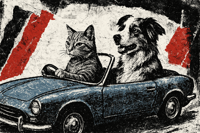 Mixed-media collage aesthetic with distressed textures; high-contrast black-and-white palette with selective red accents; harsh, uneven lighting with strong shadows; torn paper edges and layered, overlapping elements; chaotic, asymmetrical composition with raw, unrefined energy; inspired by punk zine culture and Dadaist collage techniques
Model: openai:gpt-image-1-mini