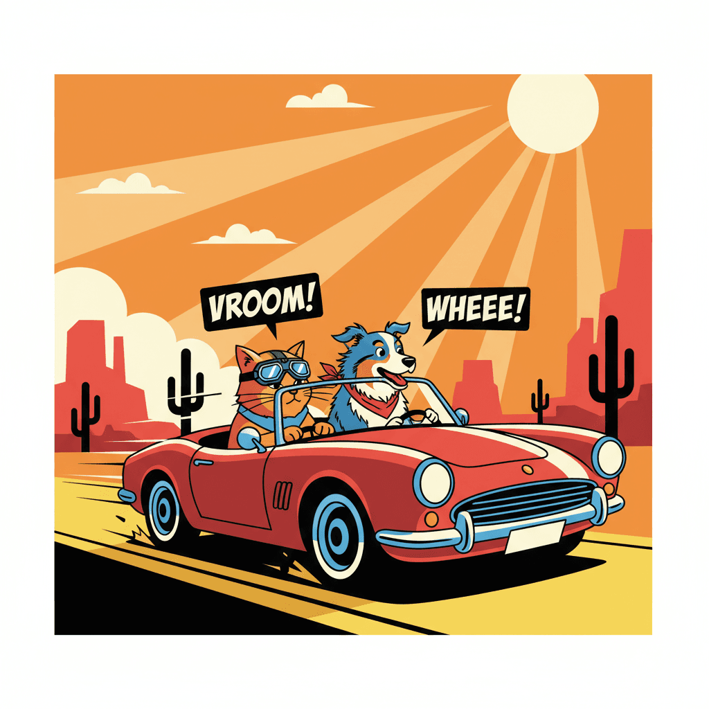 Vibrant graphic novel aesthetic; dynamic, bold outlines with flat, unshaded color blocks; high-key, theatrical lighting from a single strong source creating sharp, defined shadows; energetic, complementary color palette with punchy primary accents; strong leading lines and dramatic angles; inspired by pop art and comic book illustration
Model: gemini:gemini-2.5-flash-image